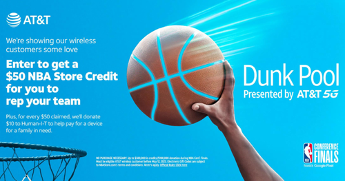 Free $50 NBA Store Credit from AT&T