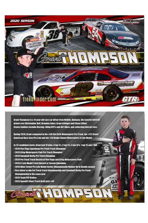 Free Grant Thompson Racing HERO Cards | FreeBFinder.com